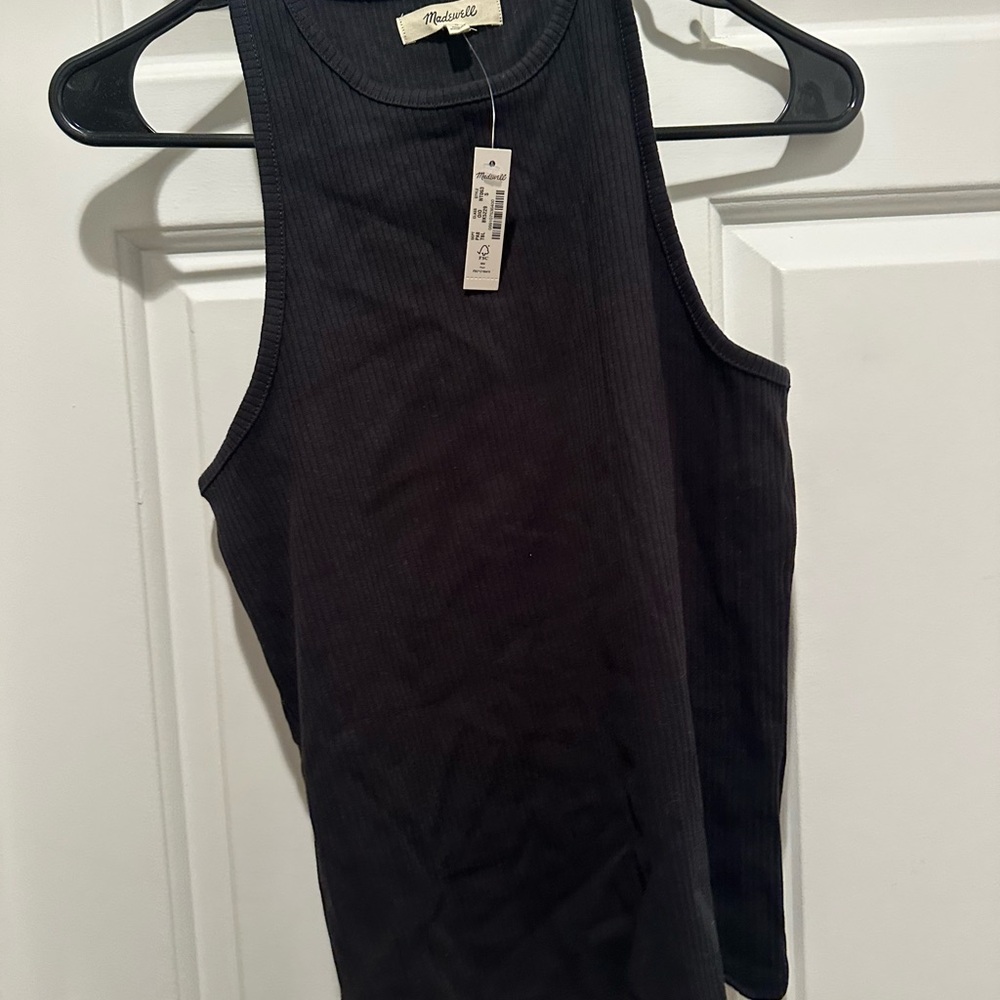 Madewell Black Ribbed Tank Top